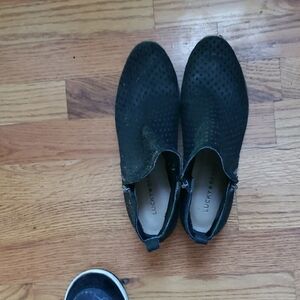Lucky Brand Women's Black Perforated Ankle Boots